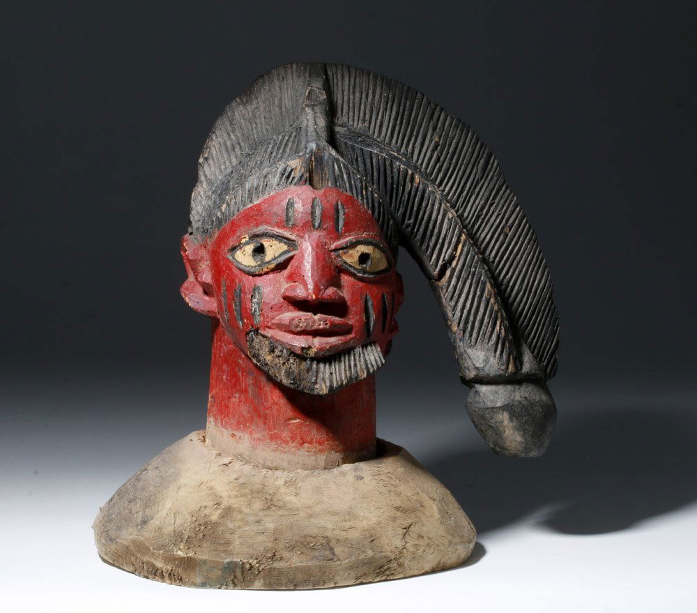 20th C. Yoruba Gelede Painted Wood Headdress (1 of 6)