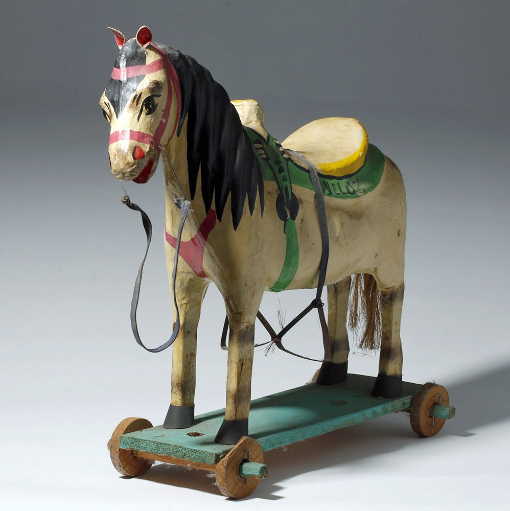 Cute Mexican Child's Horse, Painted Wood / Papier Mache (1 of 4)