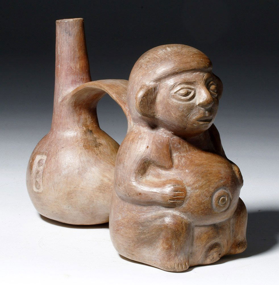 Huari 2-Lobed Vessel - Mother Giving Birth (1 of 4)