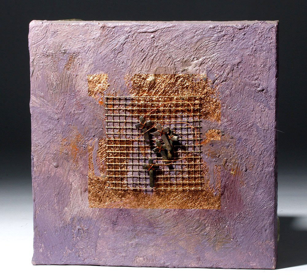 Encaustic Copper Wire Art, Bound Relic by Susan Venable (1 of 3)