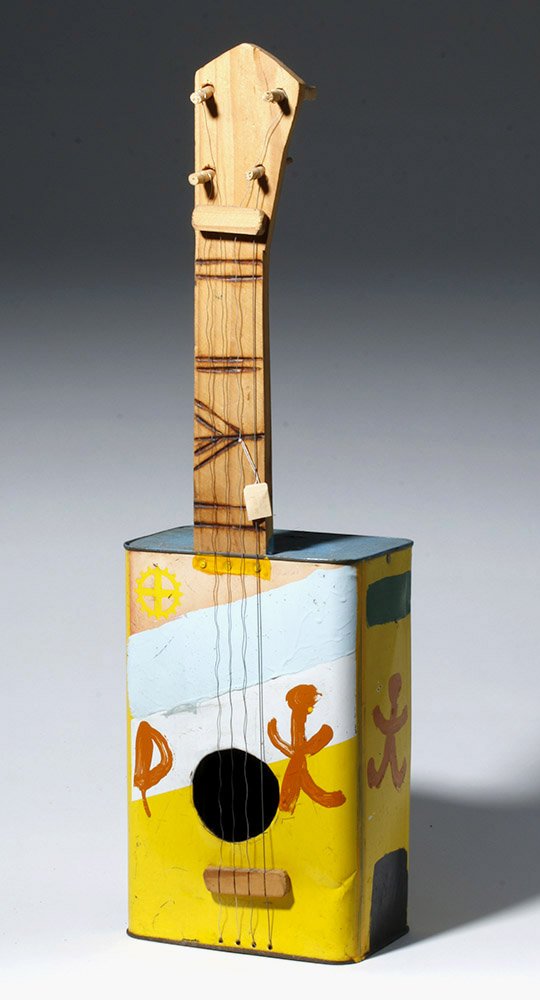 S. African Tin Can and Wood Guitar, Fun Folk Art! (1 of 6)