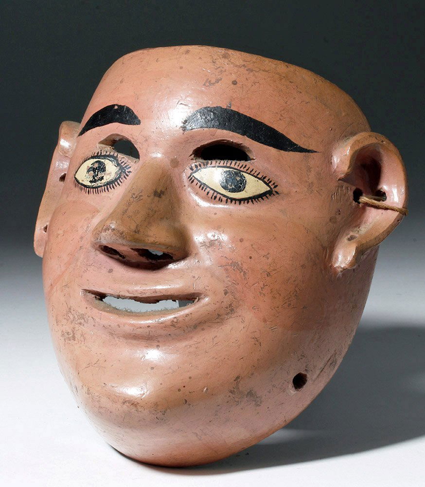 1920s Mexican Ceramic Festival Dance Mask (1 of 4)