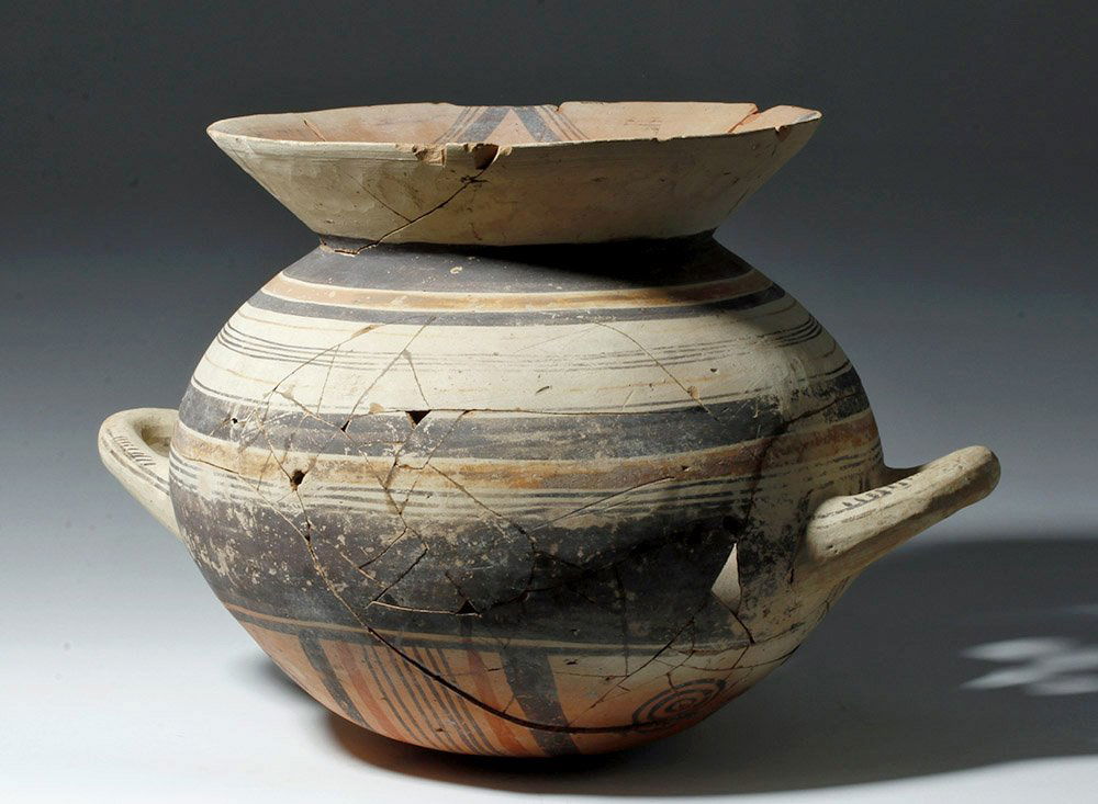 Huge Greek Daunian Pottery Funnel Krater (1 of 6)