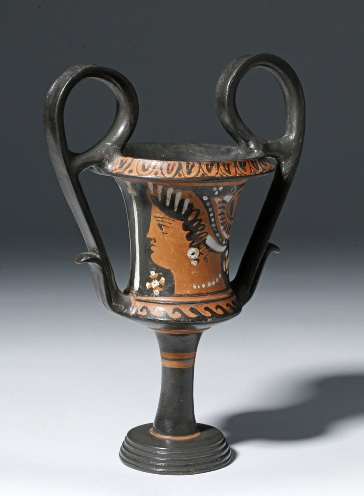 Greek Apulian Kantharos with Lady of Fashion (1 of 6)