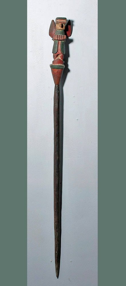 19th C. Mexican Angel on Painted Wooden Staff (1 of 6)
