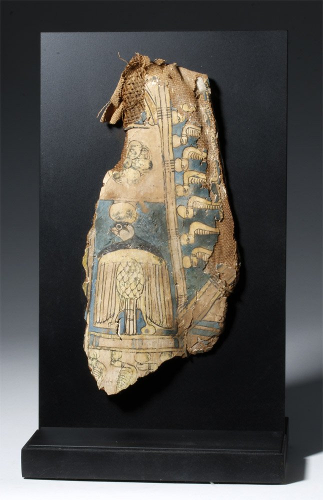 Egyptian Sarcophagus Fragment - Mud Linen w/ Horus (1 of 4)