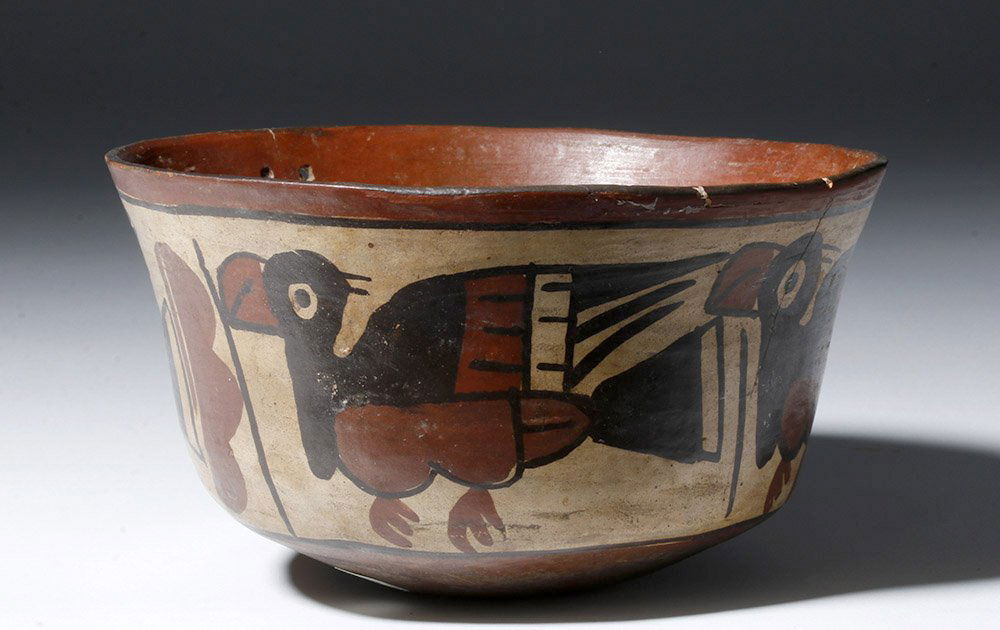 Nazca Polychrome Bowl - Bird Motif, ex-Museum (1 of 5)