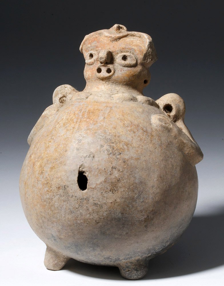 Large Proto Mayan Pottery Jar - Chubby Figure (1 of 7)