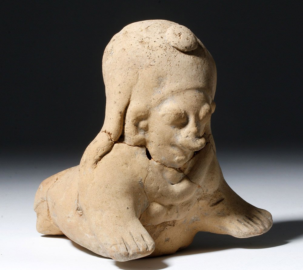 Jamacoaque Pottery Figure - Crawling Shaman (1 of 6)