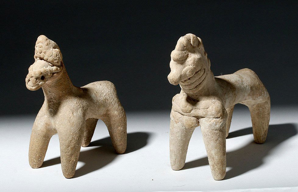 Rare Greek Geometric Period Terracotta Horses (2) (1 of 5)
