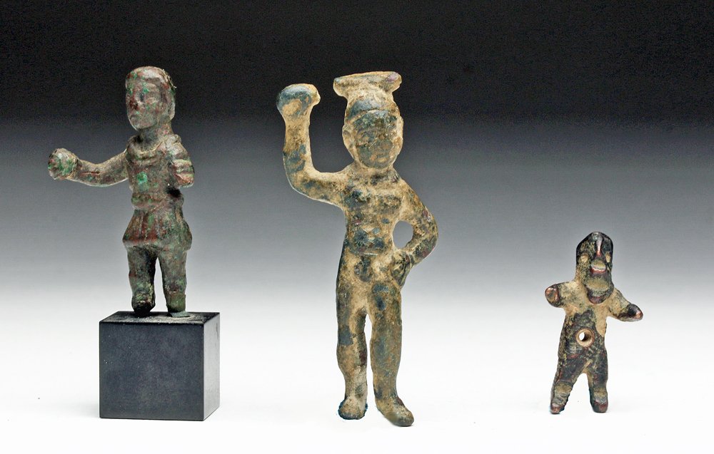 Trio of Bronze Figures - Roman and Umbrian (1 of 4)