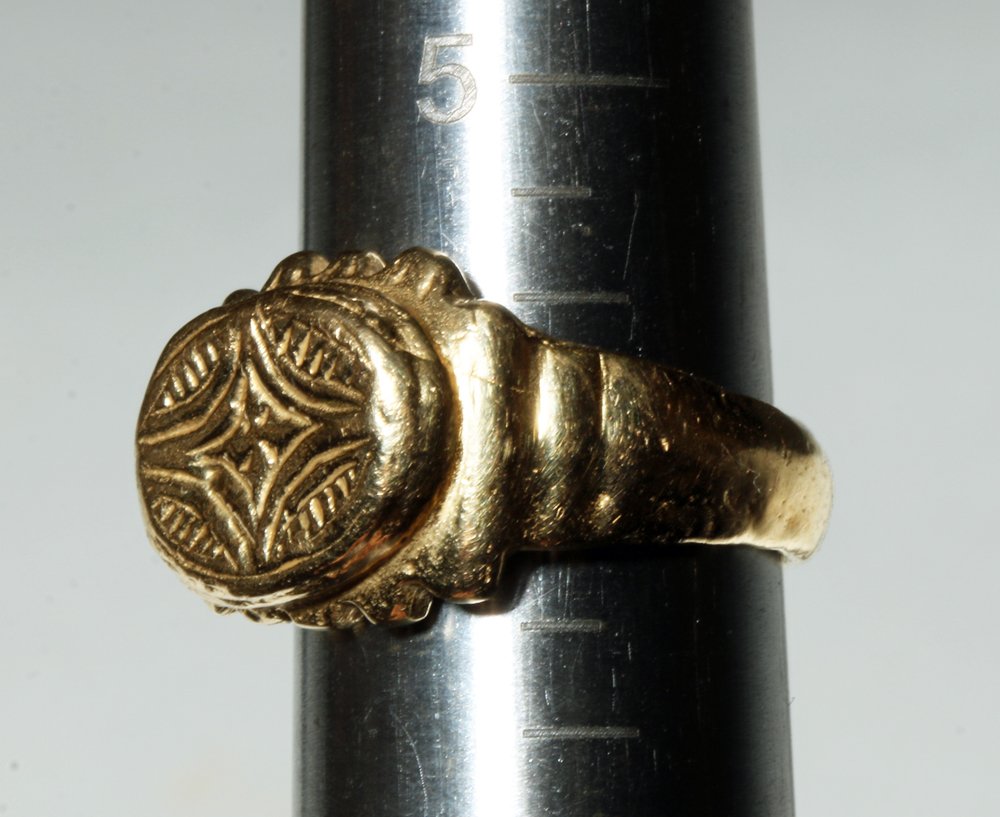 Bactrian-Inspired 18K Gold Ring, Cross / Infinity (1 of 3)