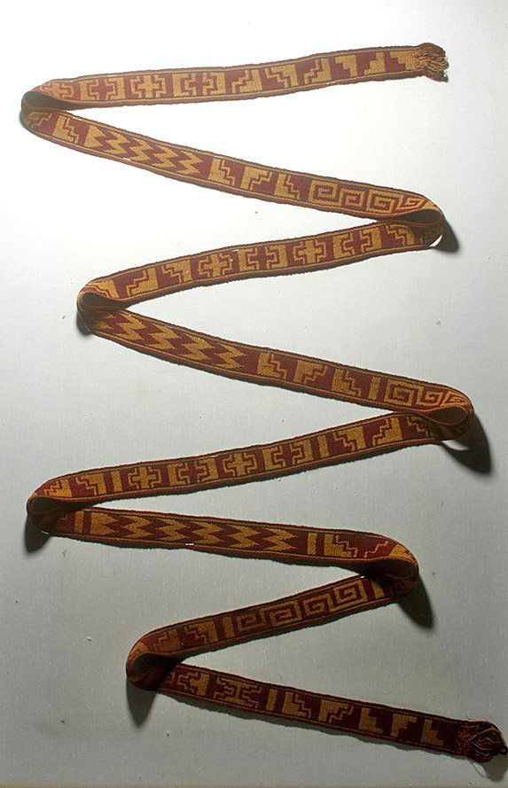 Incredibly Long Nazca Textile Sash - Almost 16 Feet! (1 of 4)