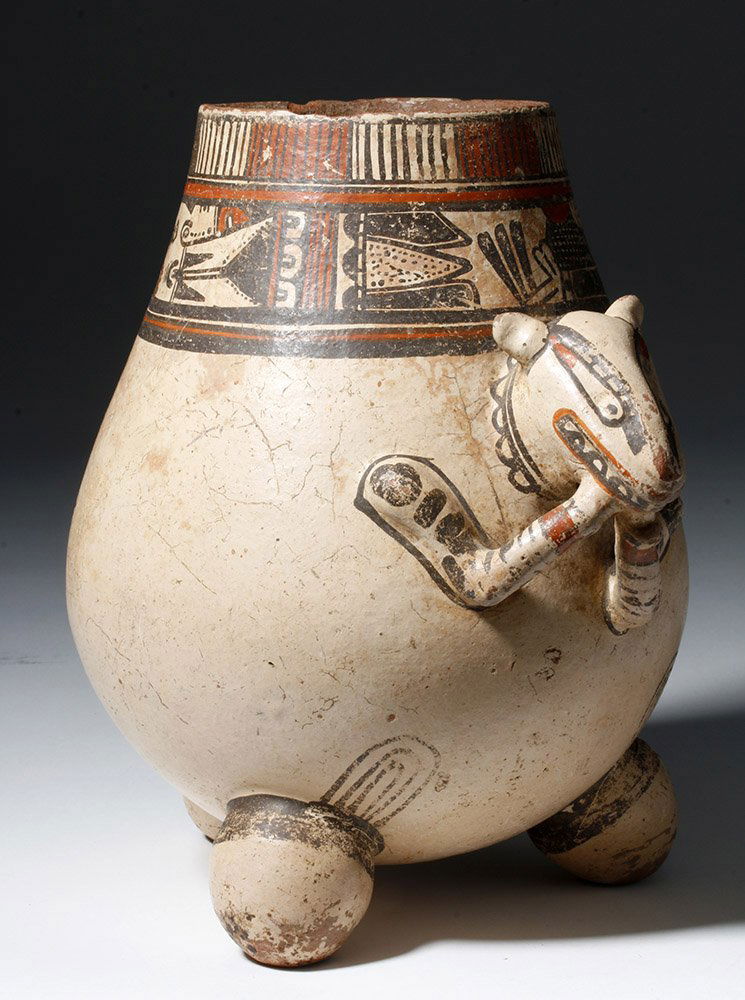 Nicoya Polychrome Pottery Coati Urn, ex-Sotheby's (1 of 9)