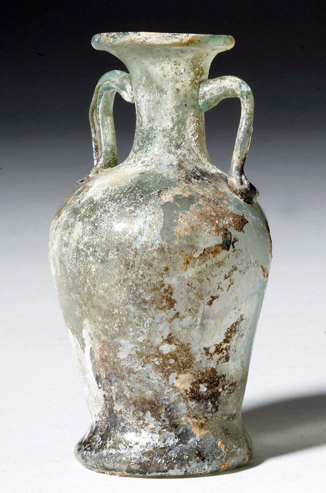 Lovely Roman Glass Vase w/ Twin Handles (1 of 6)