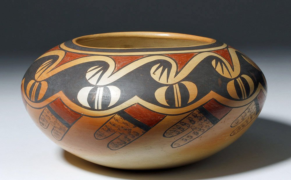 Signed 1960s Hopi Polychrome Jar - Leah Nampeyo (1 of 6)