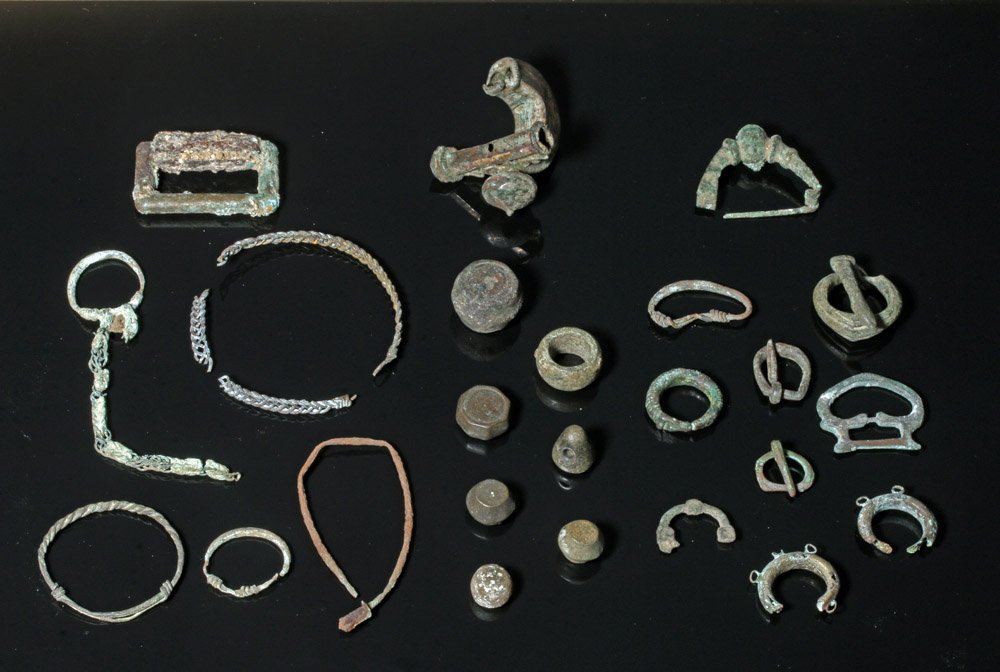 Group of 24 Small Bronze Pieces (Mostly Roman) (1 of 4)