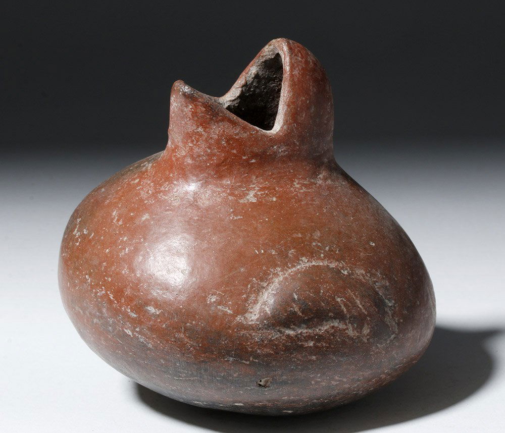 Adorable Colima Redware Baby Bird Vessel (1 of 6)