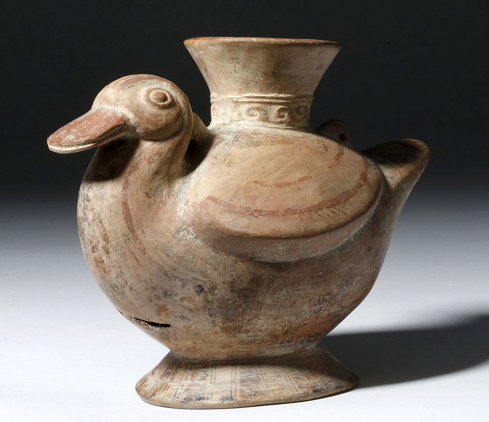 Sican Lambayeque Pottery Vessel - Duck Form (1 of 8)