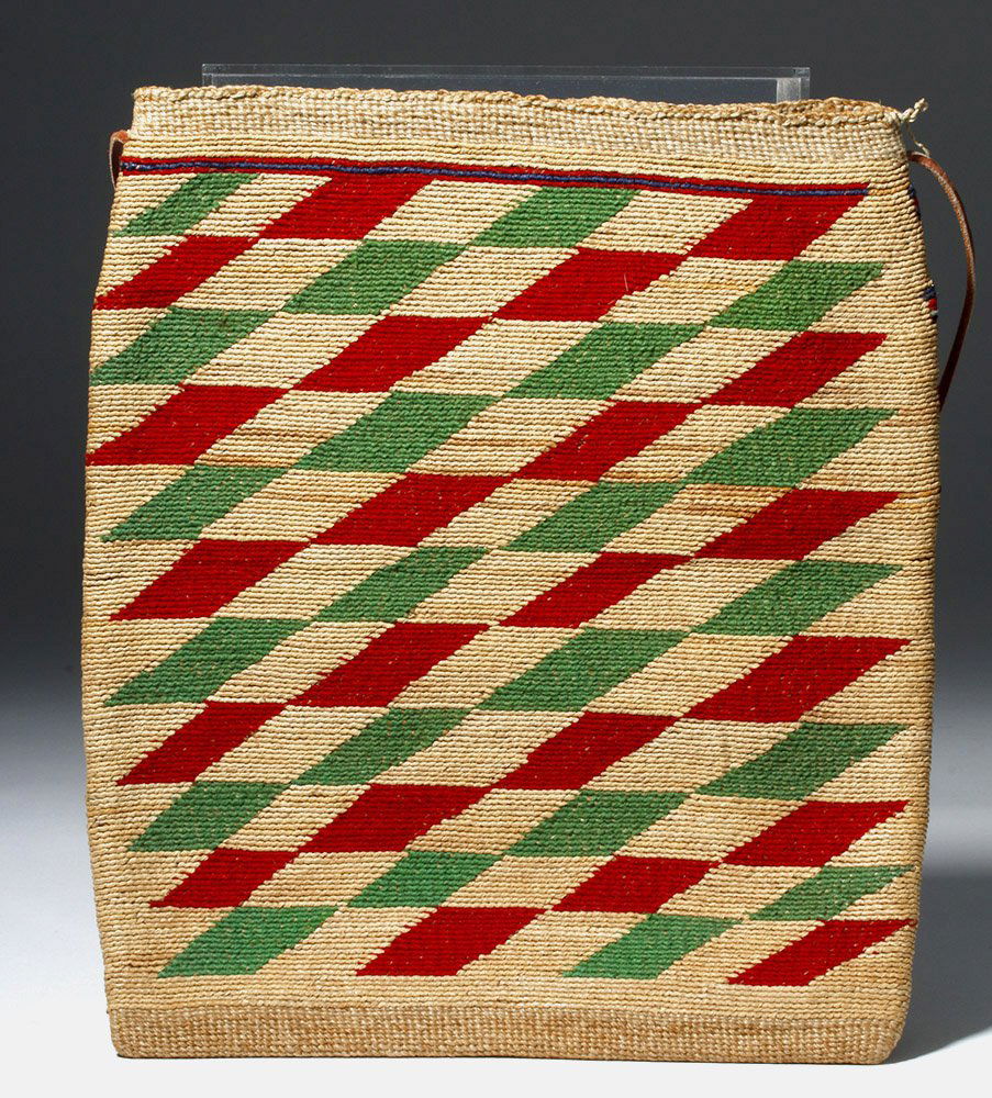 19th C. Native American Flat Corn Husk Bag - Nez Perce (1 of 6)