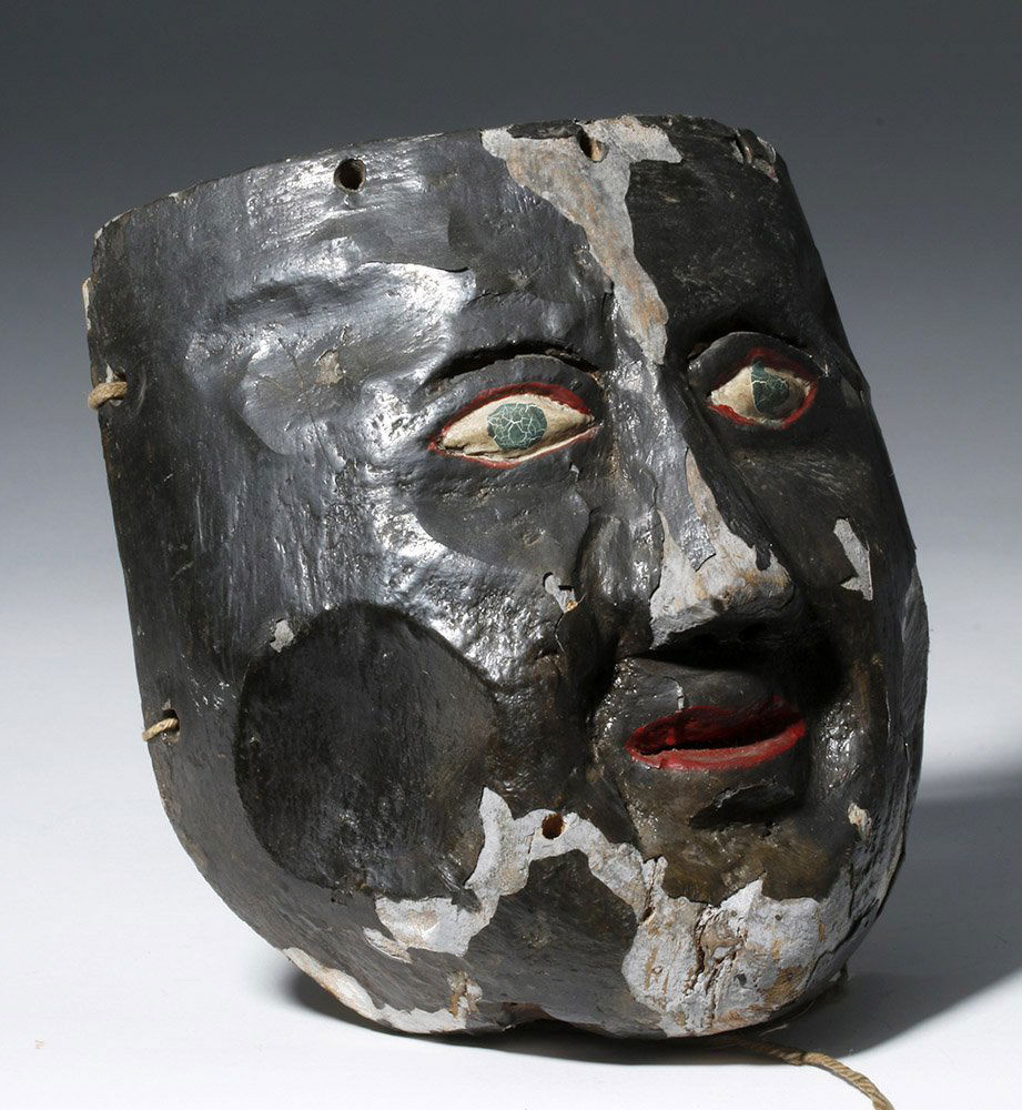 Early 20th C. Mexican Negrito Mask w/ Glass Eyes (1 of 6)