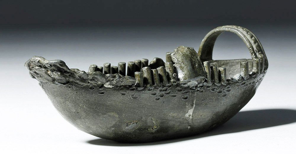 Rare 18th C. Japanese Solid Silver Boat, 187 grams! (1 of 7)