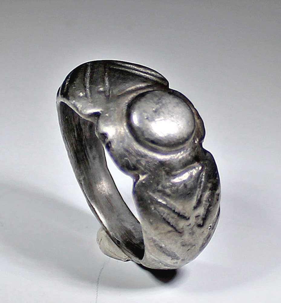 Roman Heavy Silver Military Ring Dating 2nd c. CE (1 of 2)