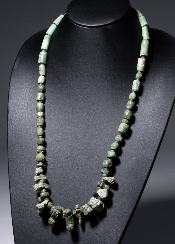 Pre-Colombian Greenstone Necklace with Animal Beads (1 of 6)