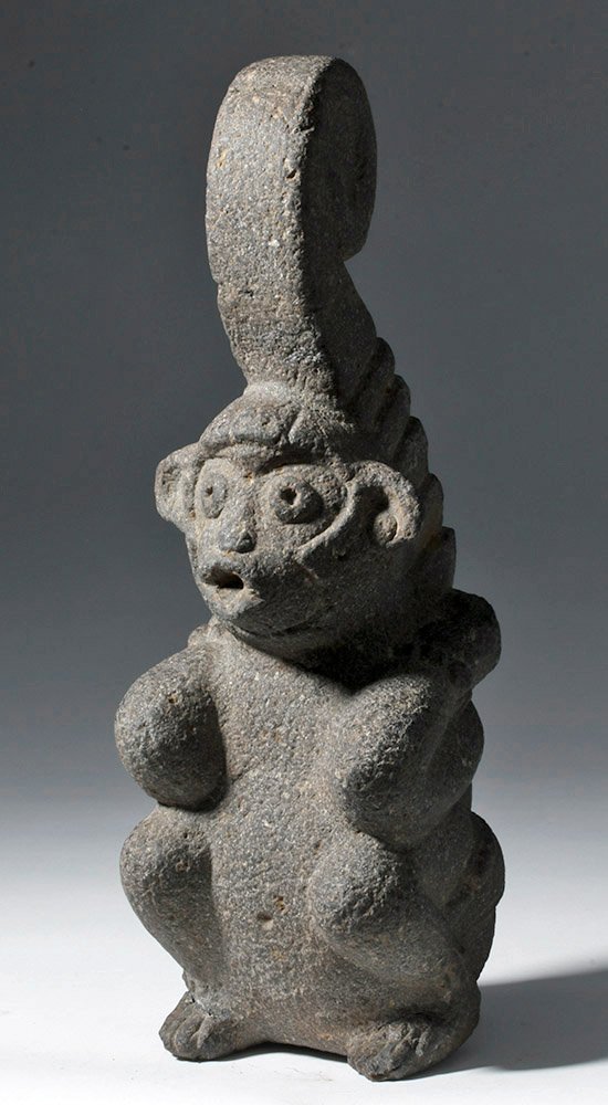 Superb Mayan Carved Basalt Monkey Sculpture (1 of 7)