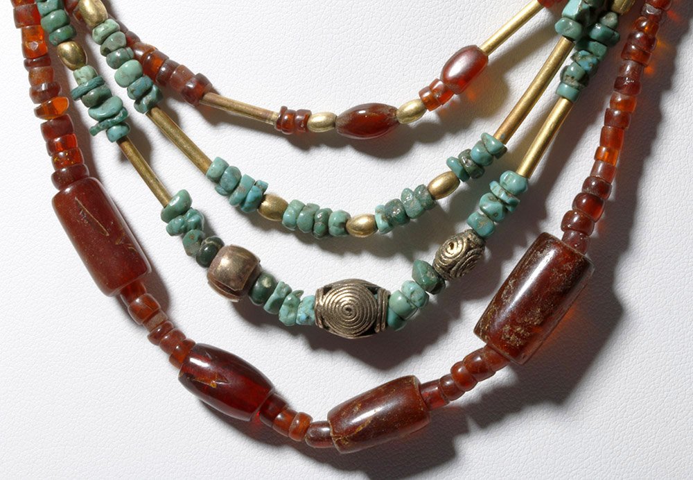 Pre-Colombian Gold, Turquoise & Taino Amber Necklace (1 of 5)