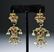 19th C. Indian 18K Gold Earrings w/ Sapphires, Rubies