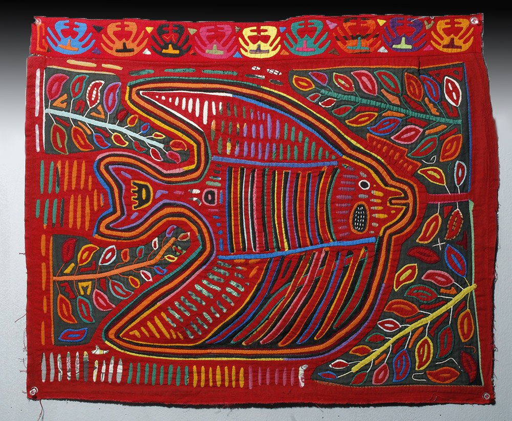 Wonderful Kuna Island Mola of Fish & Seaweed - Ex Kapp (1 of 7)