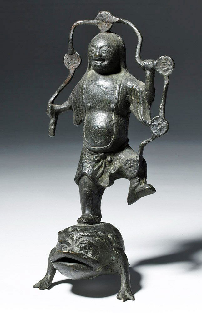 Chinese Qing Dynasty Bronze Three-Legged Toad Jin Chan (1 of 8)