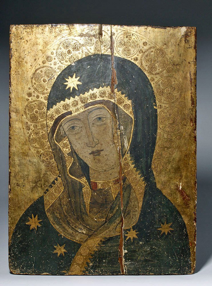 18th C. Italian Painting of Madonna, Oil / Gilded Wood (1 of 5)