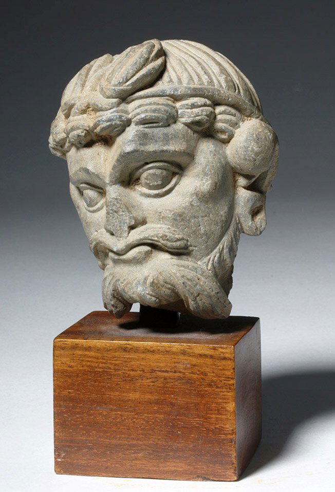 Gandharan Grey Schist Head of a Prince (1 of 5)