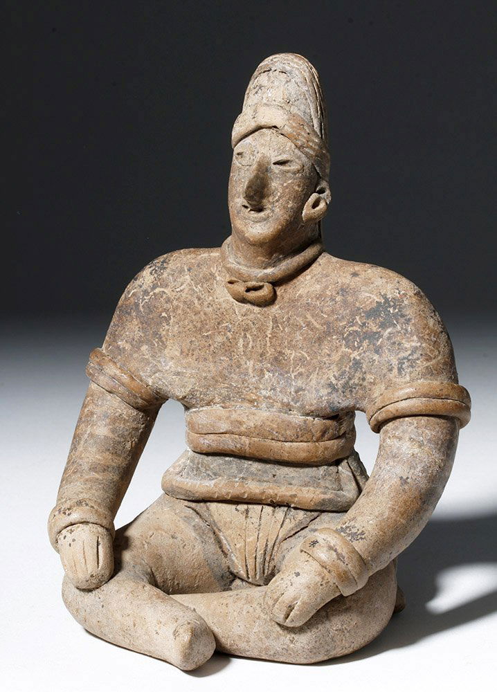Very Fine Colima Pottery Seated Ball Player (1 of 6)