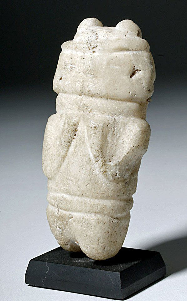 Valdivia-Chorrera Marble Standing Idol (1 of 4)