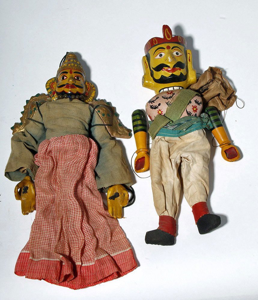 Lot of 2 Indian Articulated Puppet Figures (1 of 8)