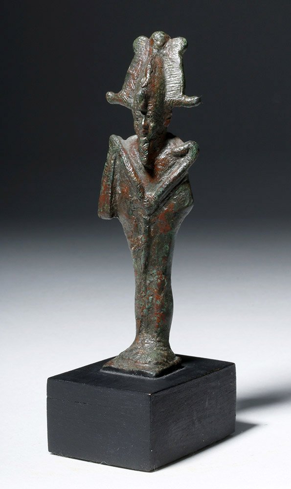 Egyptian Bronze Standing Mummiform Osiris (1 of 5)