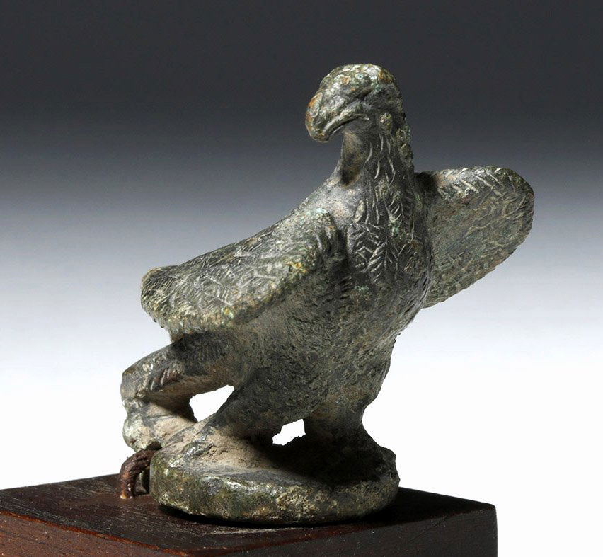 Roman Bronze Lamp Lid in Eagle Form (1 of 5)
