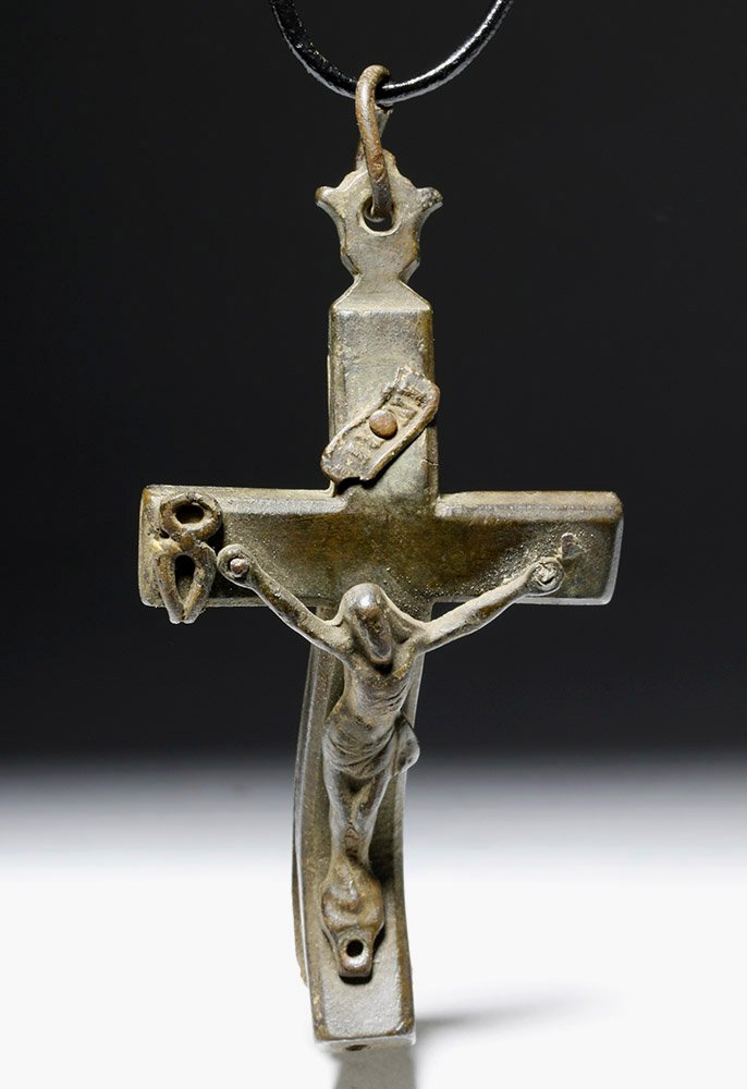 Rare Byzantine Bronze Reliquary - Stepped on by Horse (1 of 3)