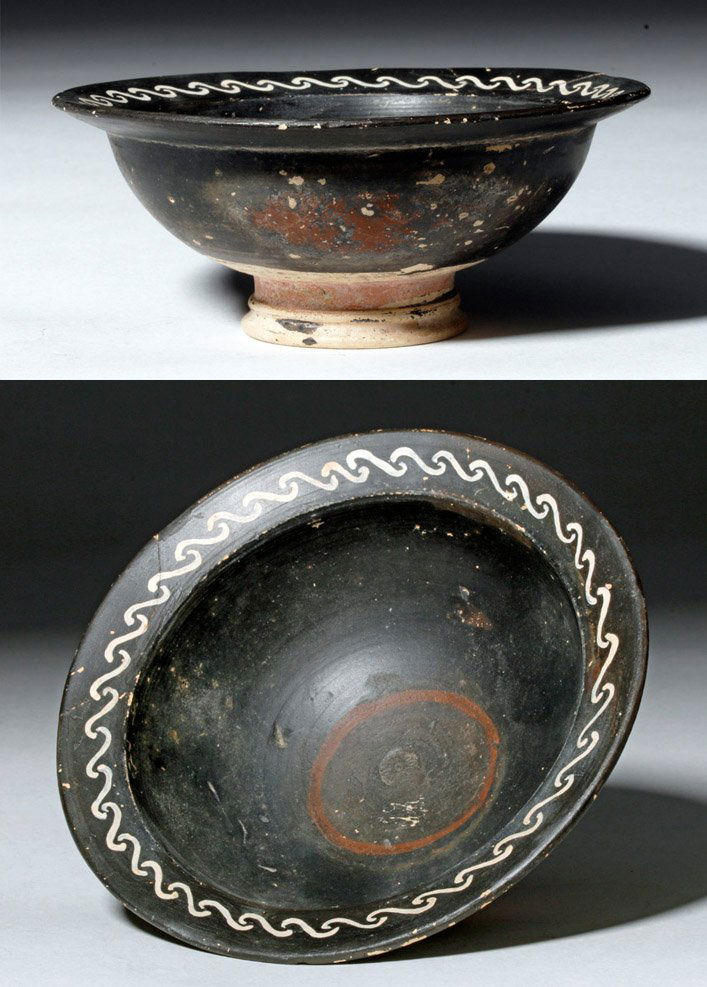 Decorated Greek Pottery Bowl (1 of 6)