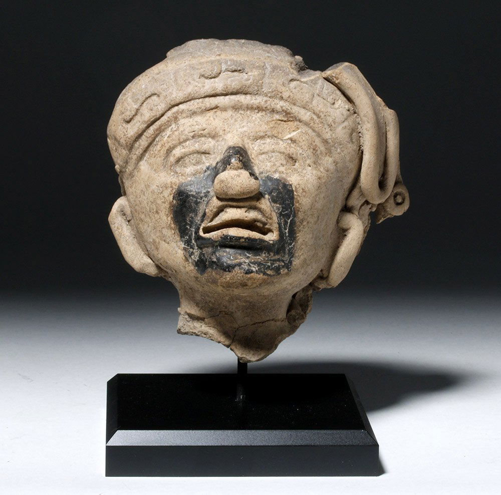 Veracruz Pottery Face - w/ Bitumen Pigment (1 of 4)