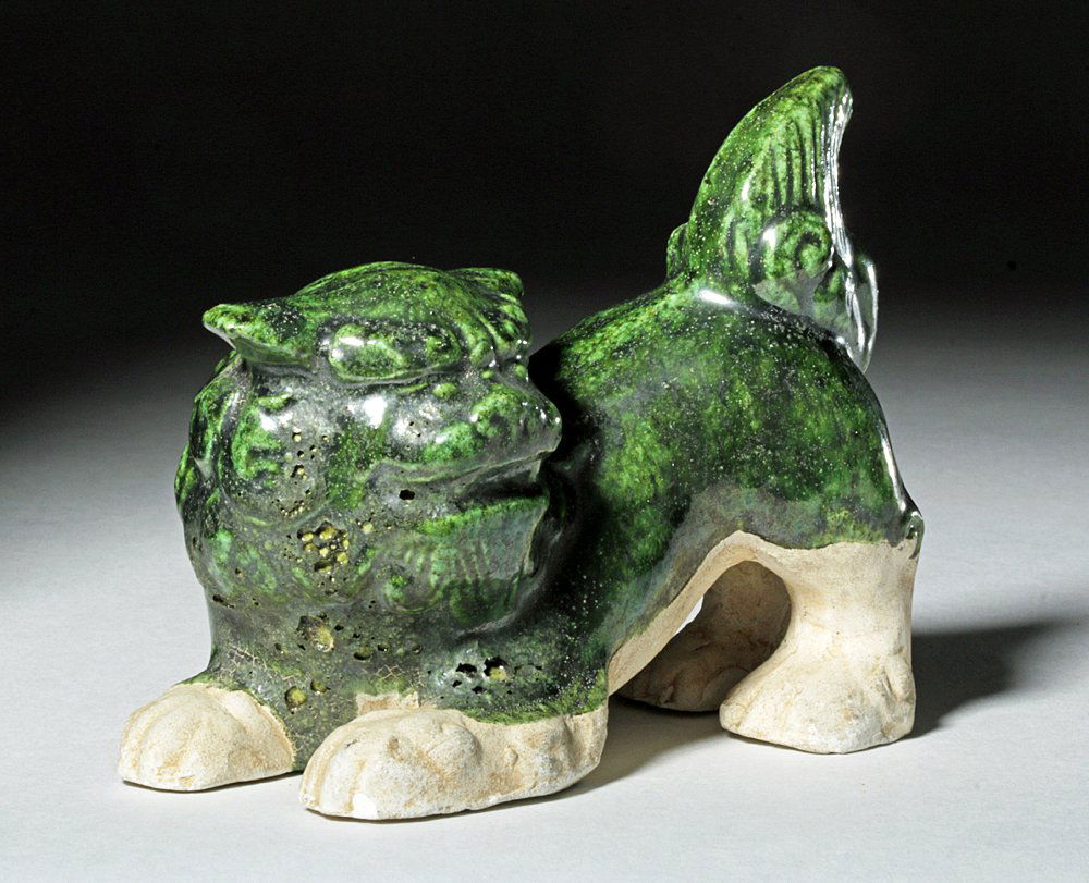 Chinese Ming Dynasty Green Glazed Foo Dog (1 of 6)