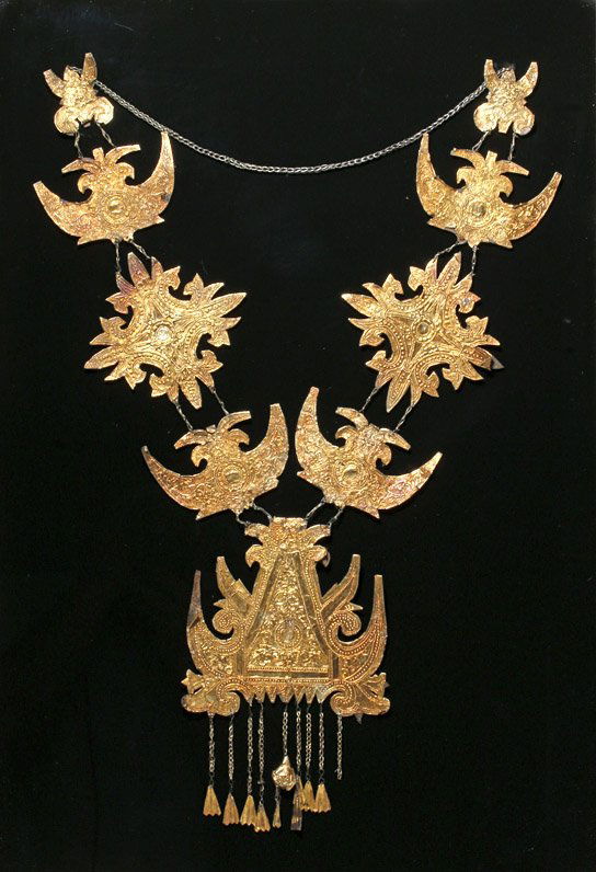 19th C. Indonesian Gilded Copper Royal Wedding Necklace (1 of 7)