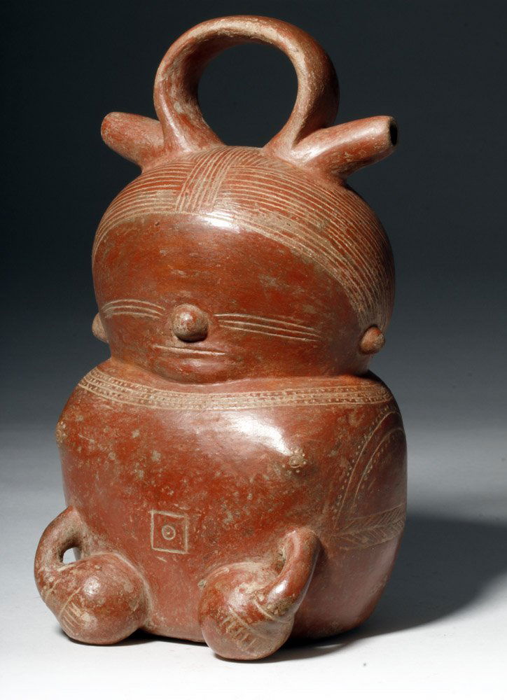 Calima Alcarraza Pottery Vessel - Kneeling Female (1 of 8)