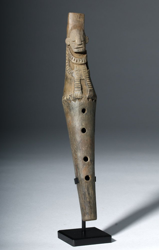 Very Rare Sinu (Zenu) Grey Ware Pottery Flute (1 of 5)