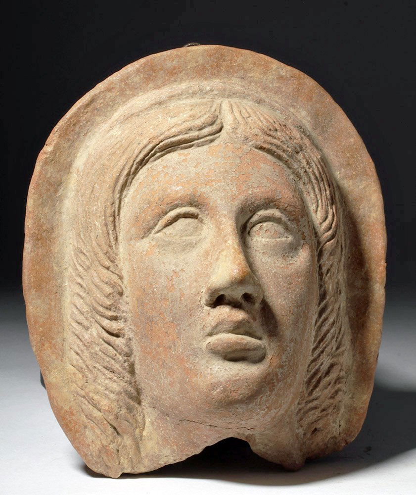 Etruscan Pottery Votive of Youth - Handsome Portrait! (1 of 8)