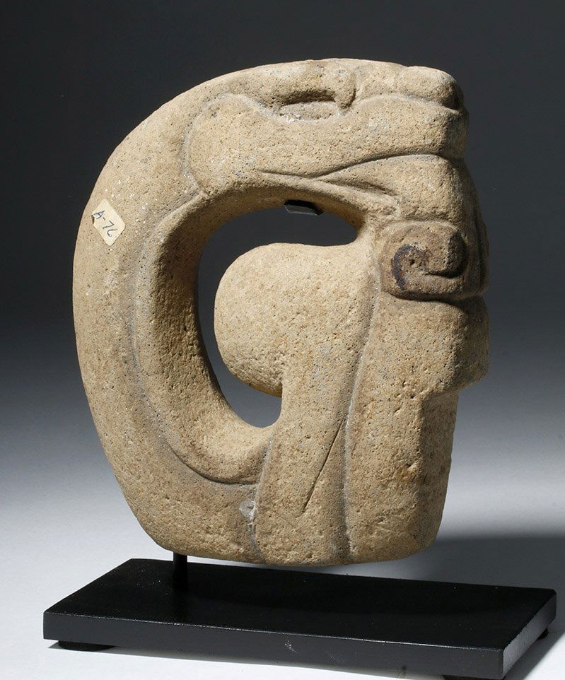 Very Fine Mayan Stone Hacha - Serpent Form (1 of 6)