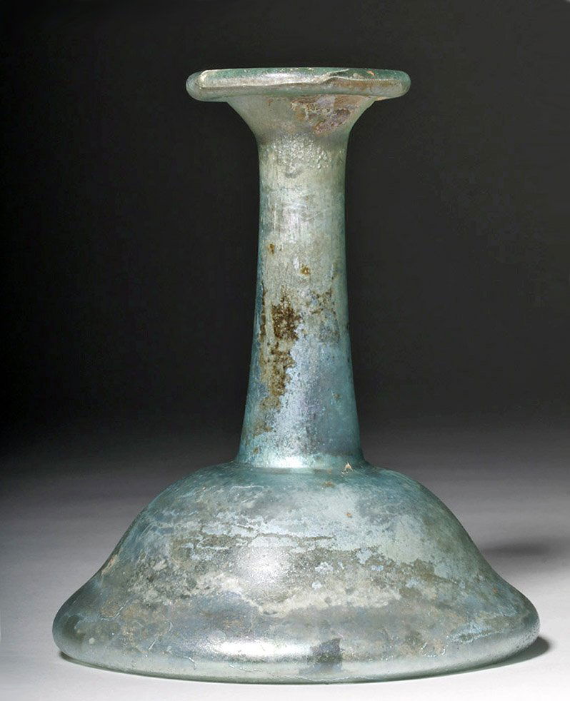 Large Roman Glass Candlestick Unguent (1 of 5)
